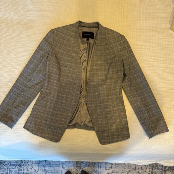 Banana Republic Gray Plaid Blazer Jacket - Picture 3 of 5